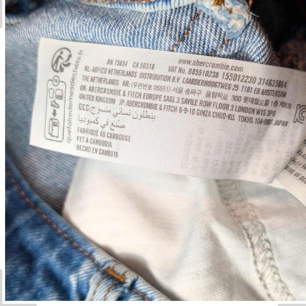 Pre-owned Abercrombie & Fitch Light Blue Straight Leg Jeans - Picture 4 of 6